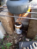 空き缶でストーブづくり